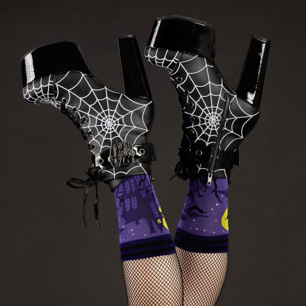 Footclothes - Haunted House Sokken - Paars